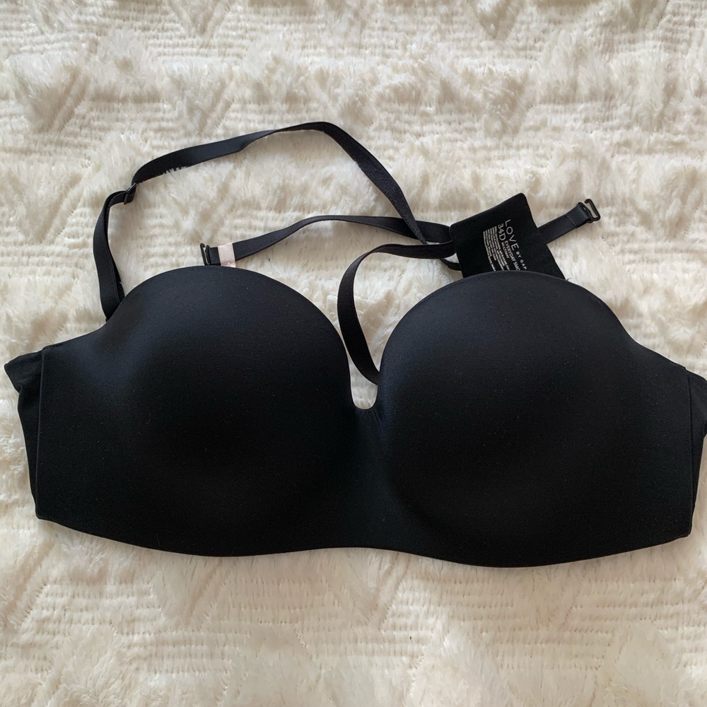 NWT black multi-way GAP LOVE bra sz 34D